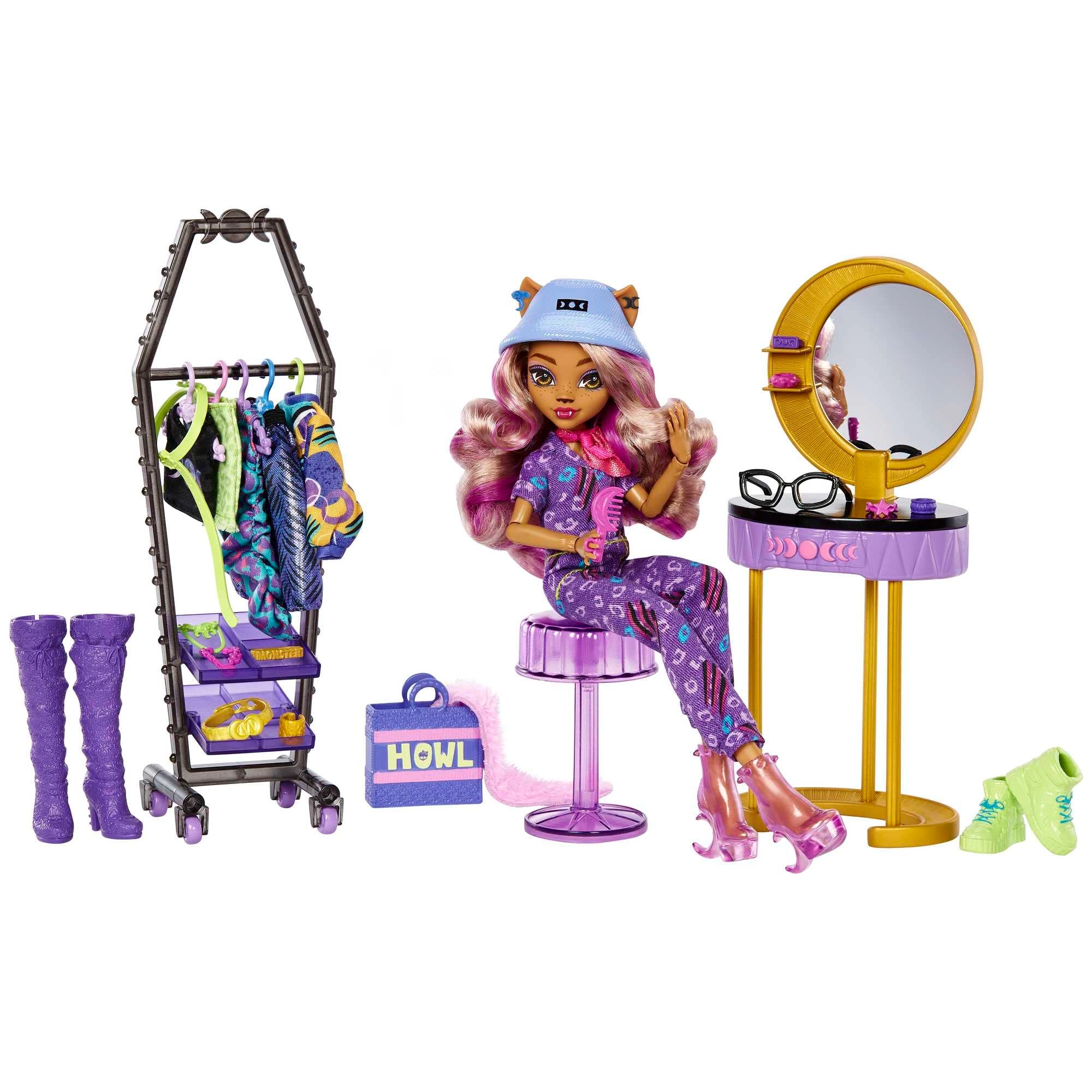 Mattel Clawdeen Wolf Boo-tique Studio - 20+ Pieces Fashion Accessories Ages 4+