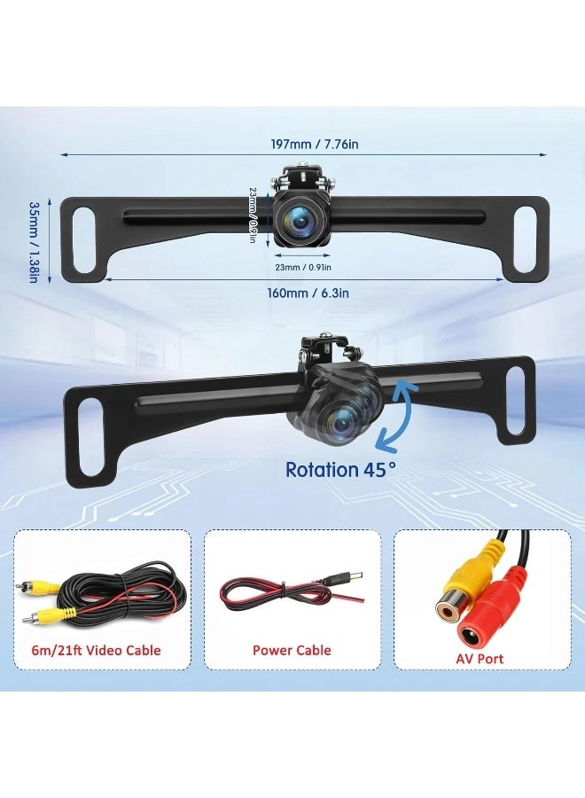 License Plate Backup Camera - Night Vision 480P