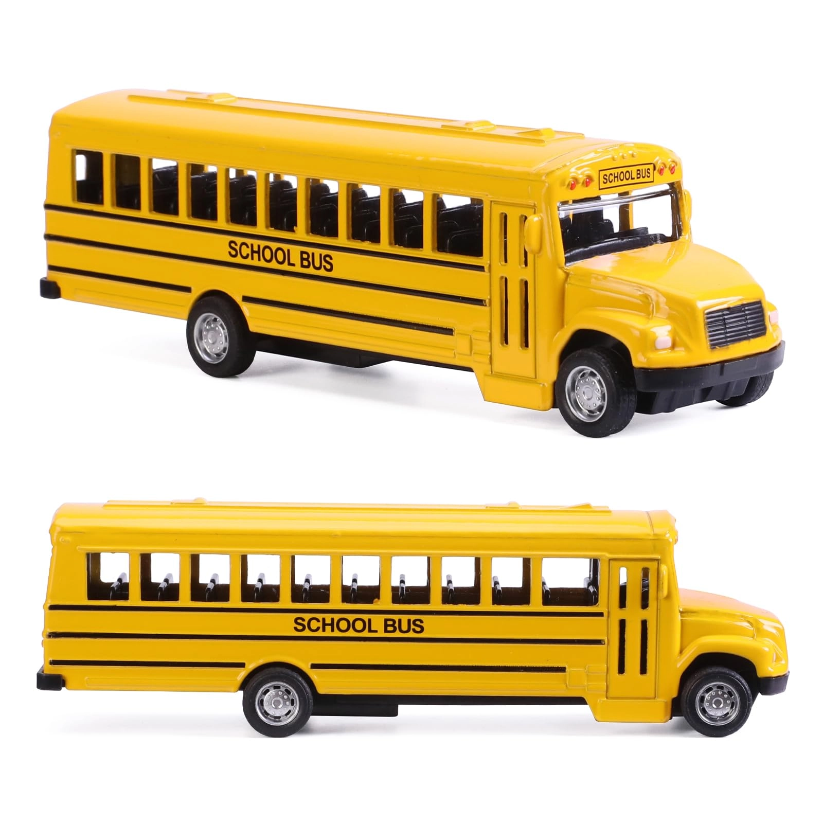 dunriog Pull Back School Bus - 2pcs