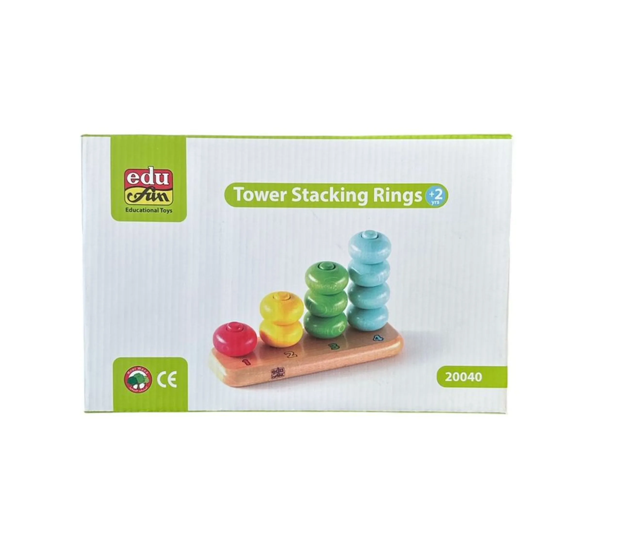 Edu Fun Tower Stacking Rings - Suitable for 2 years and above 10 Pcs