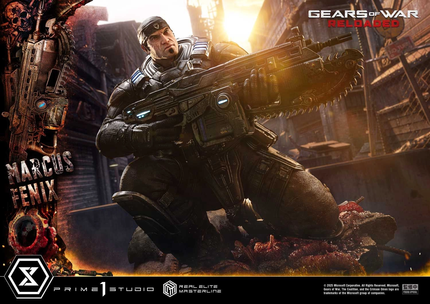 Marcus Fenix - Gears of War: Reloaded Real Elite Masterline - 1/3 scale LED Illumination Statue