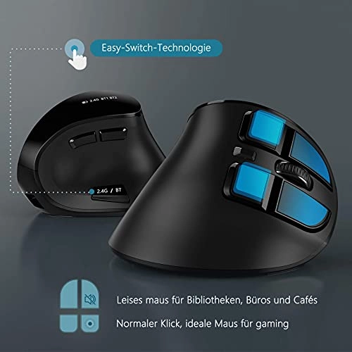 Ergonomic Vertical Mouse - Bluetooth, USB