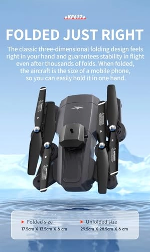 KF617 - 4K Dual Wide-Angle Camera Foldable GPS 20min Flight Time
