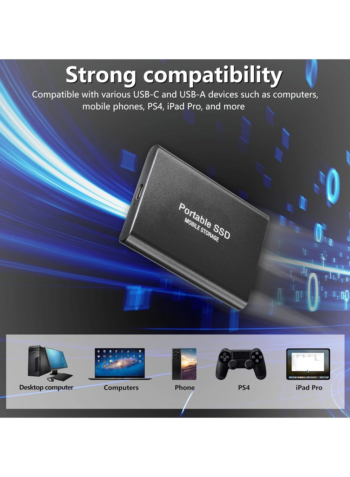 Portable External Hard Drive - 500GB 2.5 Inch SSD