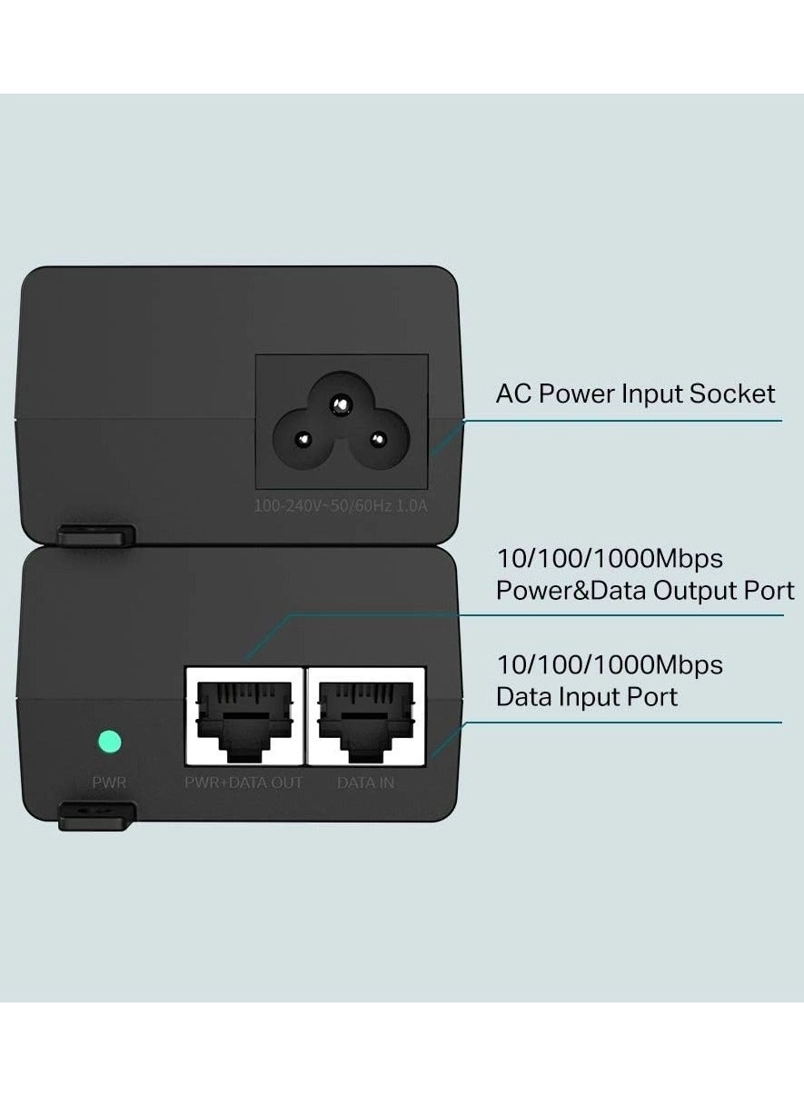 Gigabit PoE Injector - 30W 1 802.3at/af Gigabit