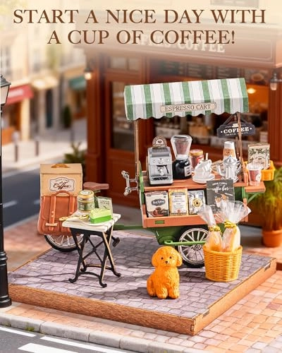 Dollhouse Wooden Aromatic Coffee Trolley