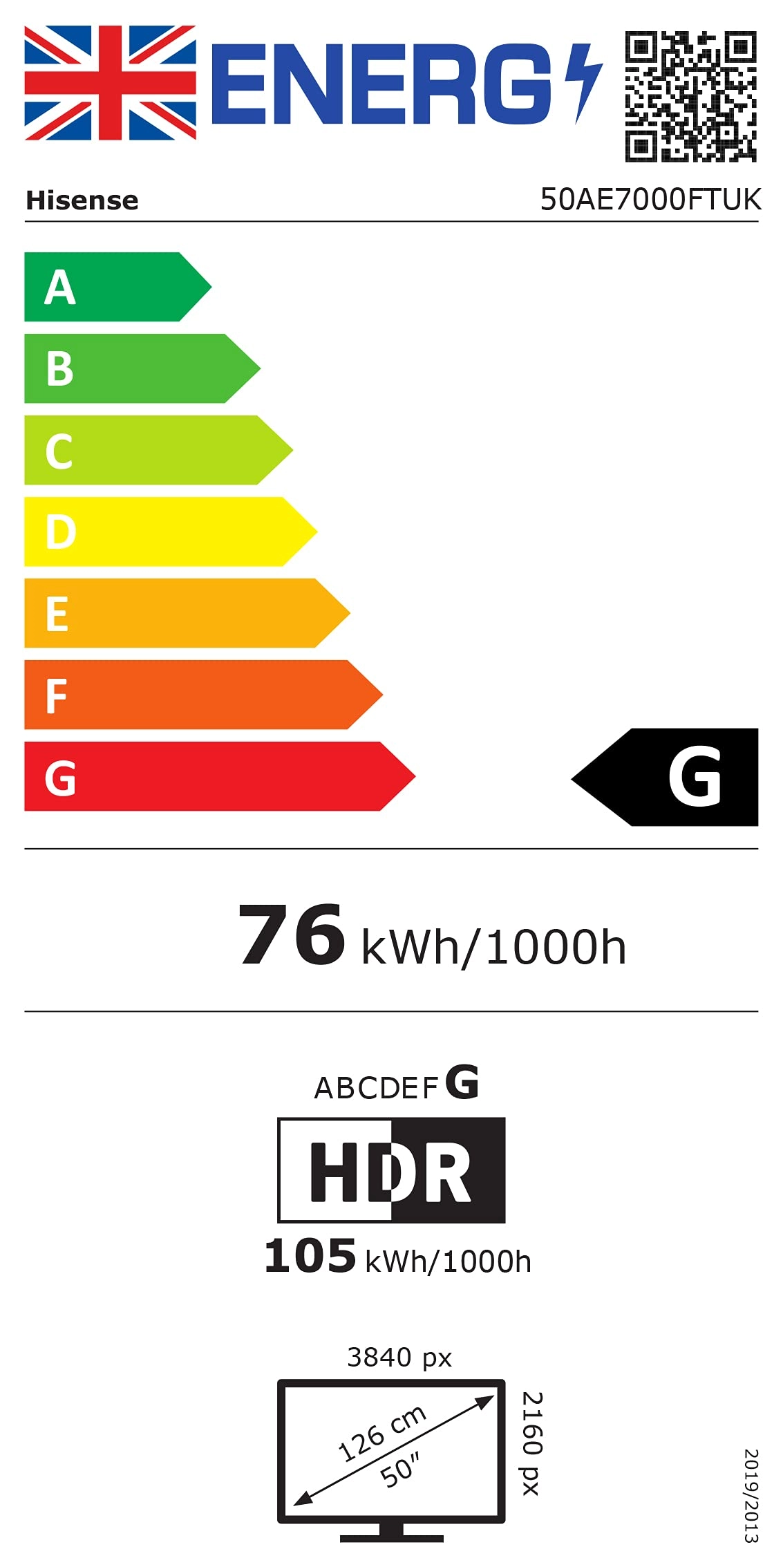 50AE7000FTUK - 50 inch