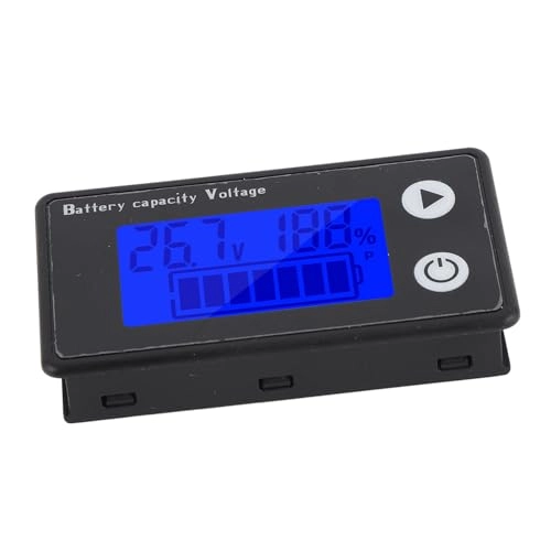 Battery Monitor - 10-100V LCD Voltage Temperature Indicator