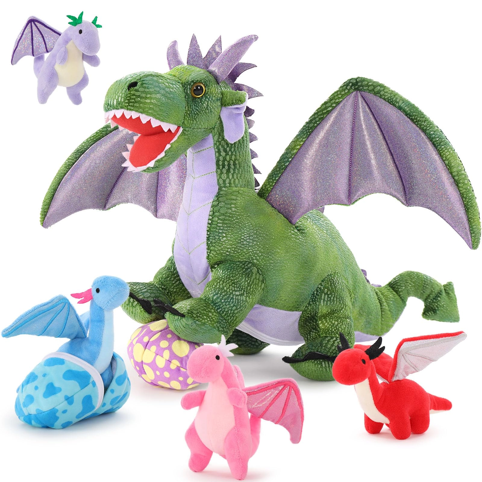 Mama Dragon with Baby in Belly - 55 cm