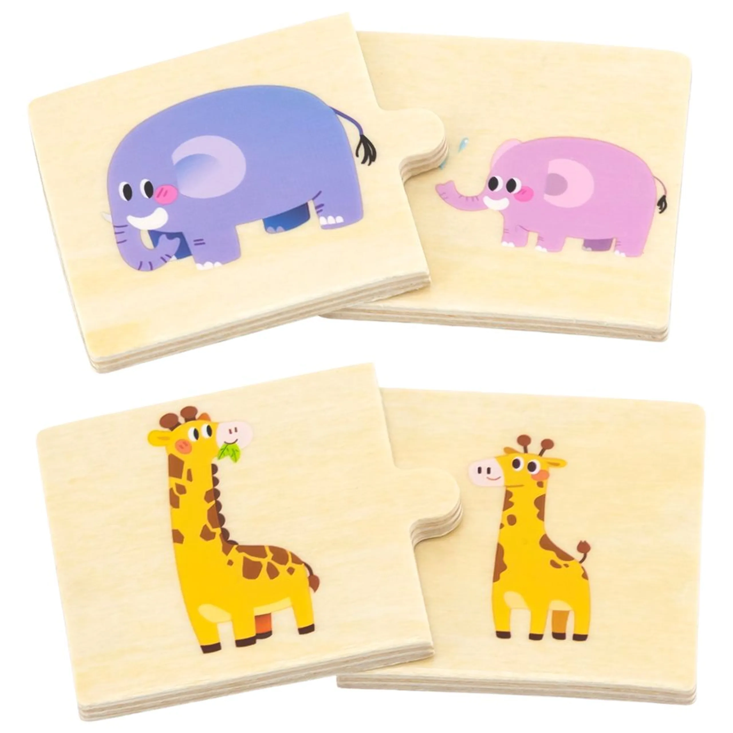 Mix & Match Wooden Learning Puzzle Set - 18 months+ 24 pieces