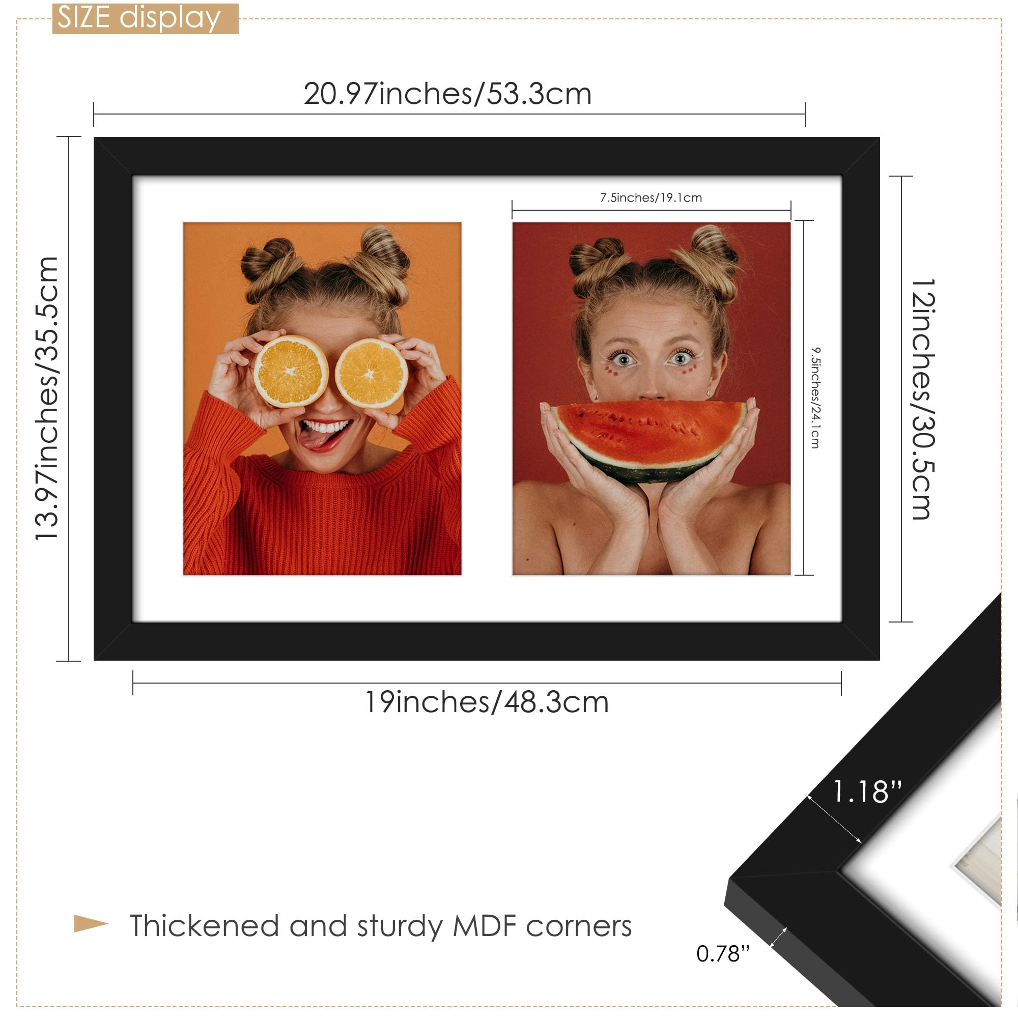 12x19 Double Picture Frame