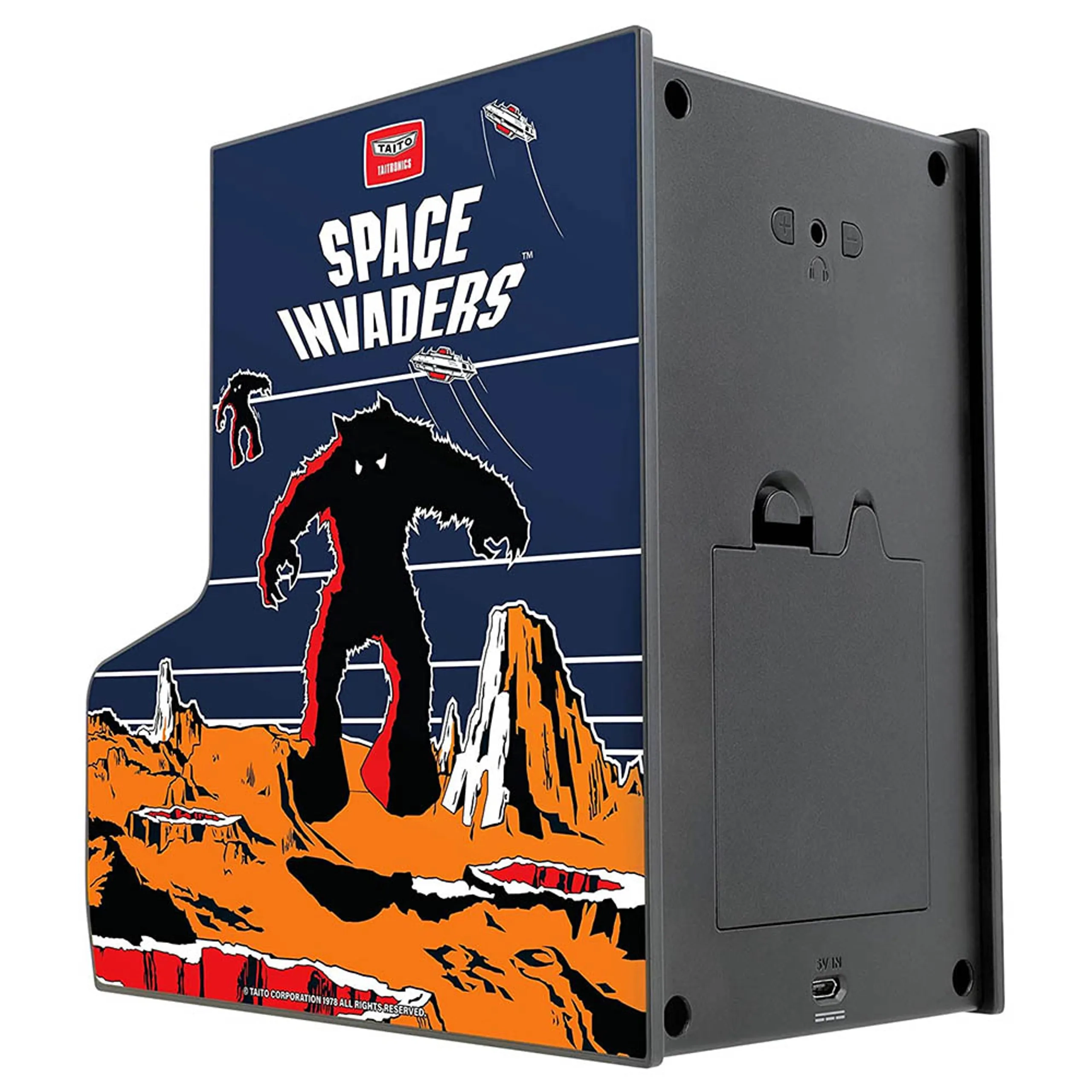 Space Invaders Micro Player - Miniature playable replica Micro-USB or 4 AA batteries
