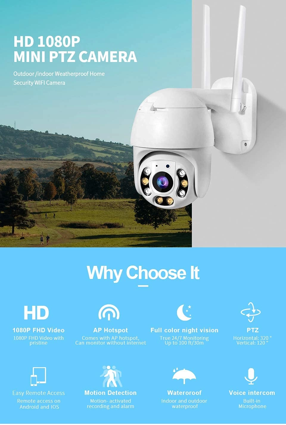 Wireless WiFi IP CCTV Security Camera 2560 X 1920