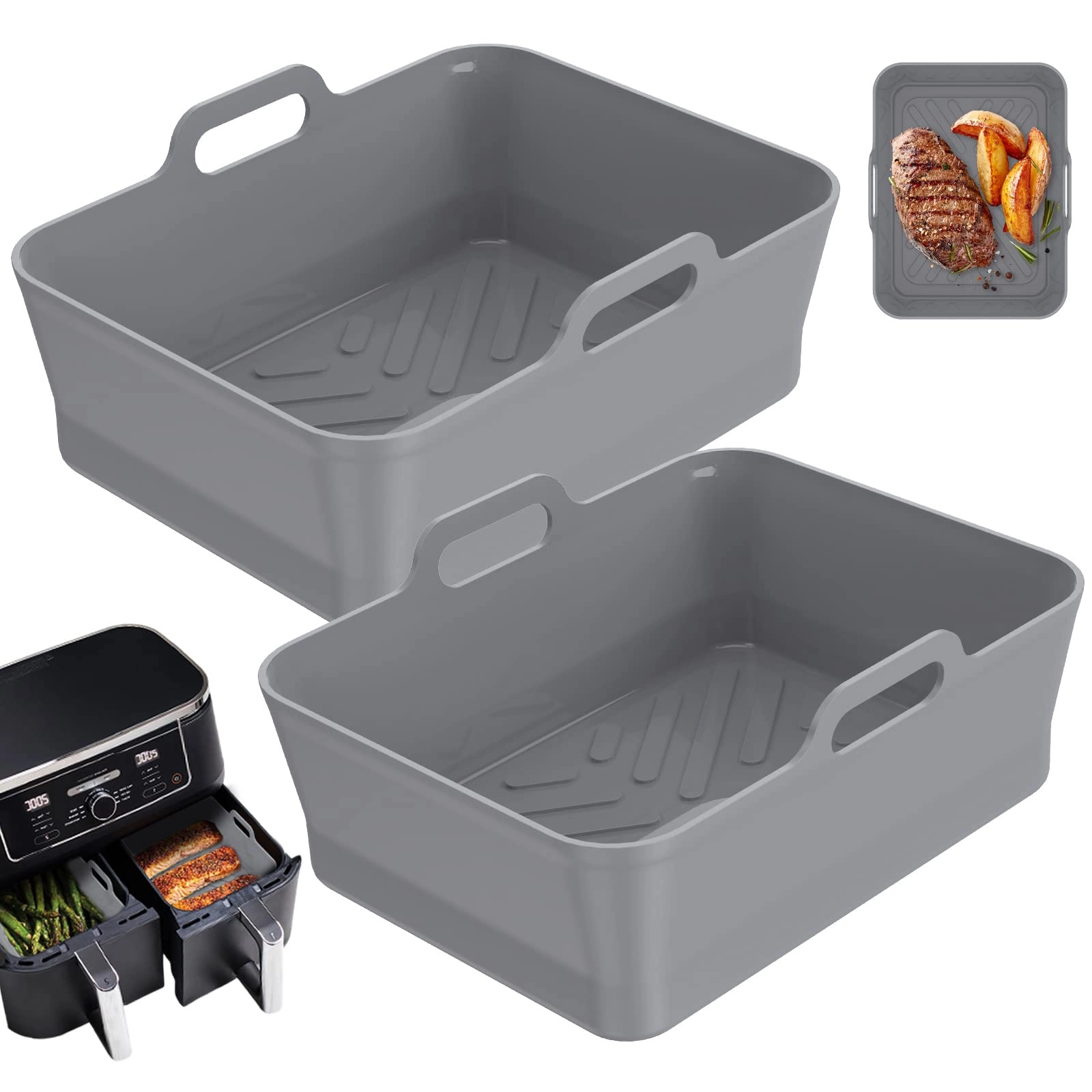 Air Fryer Silicone Pot - Silicone 2 pcs