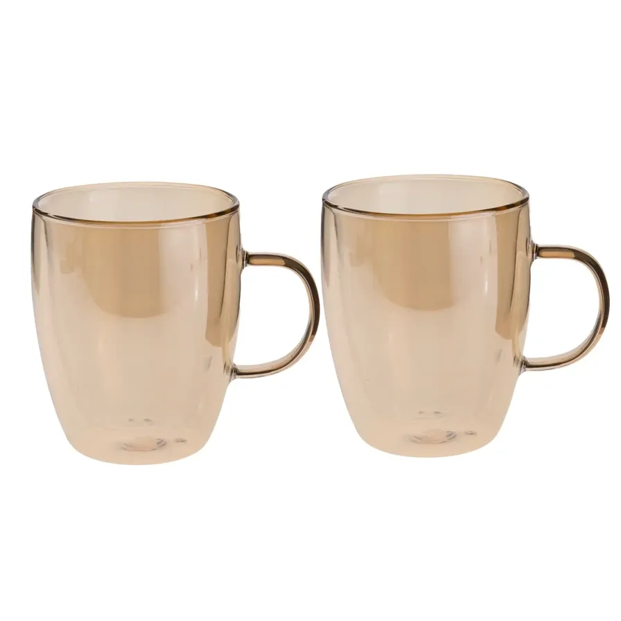 NEOFLAM Double Wall Borosilicate Glass Mug - 2 pcs - 270 ml
