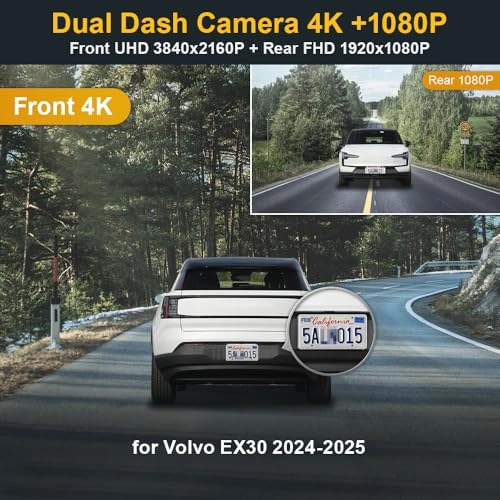 4K Front and 1080P Rear 2160P for Volvo EX30 2024 2025