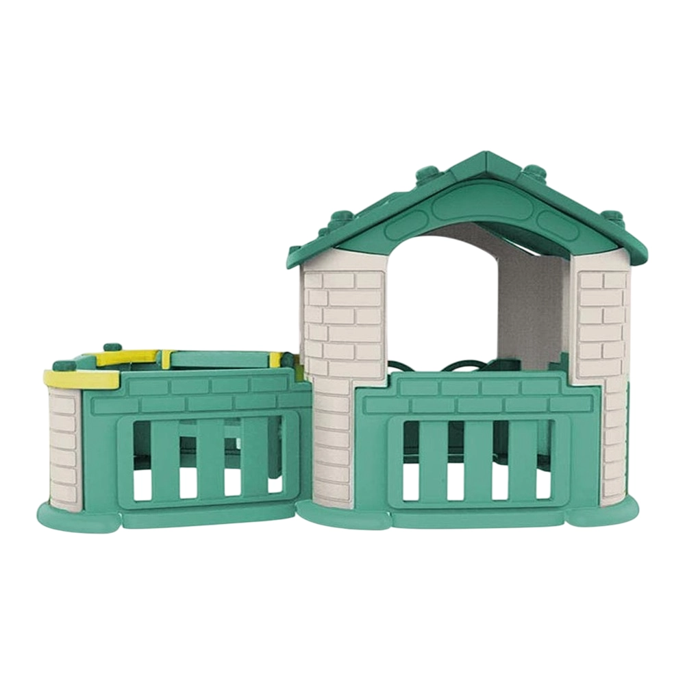 Kids Outdoor Playhouse With Fence