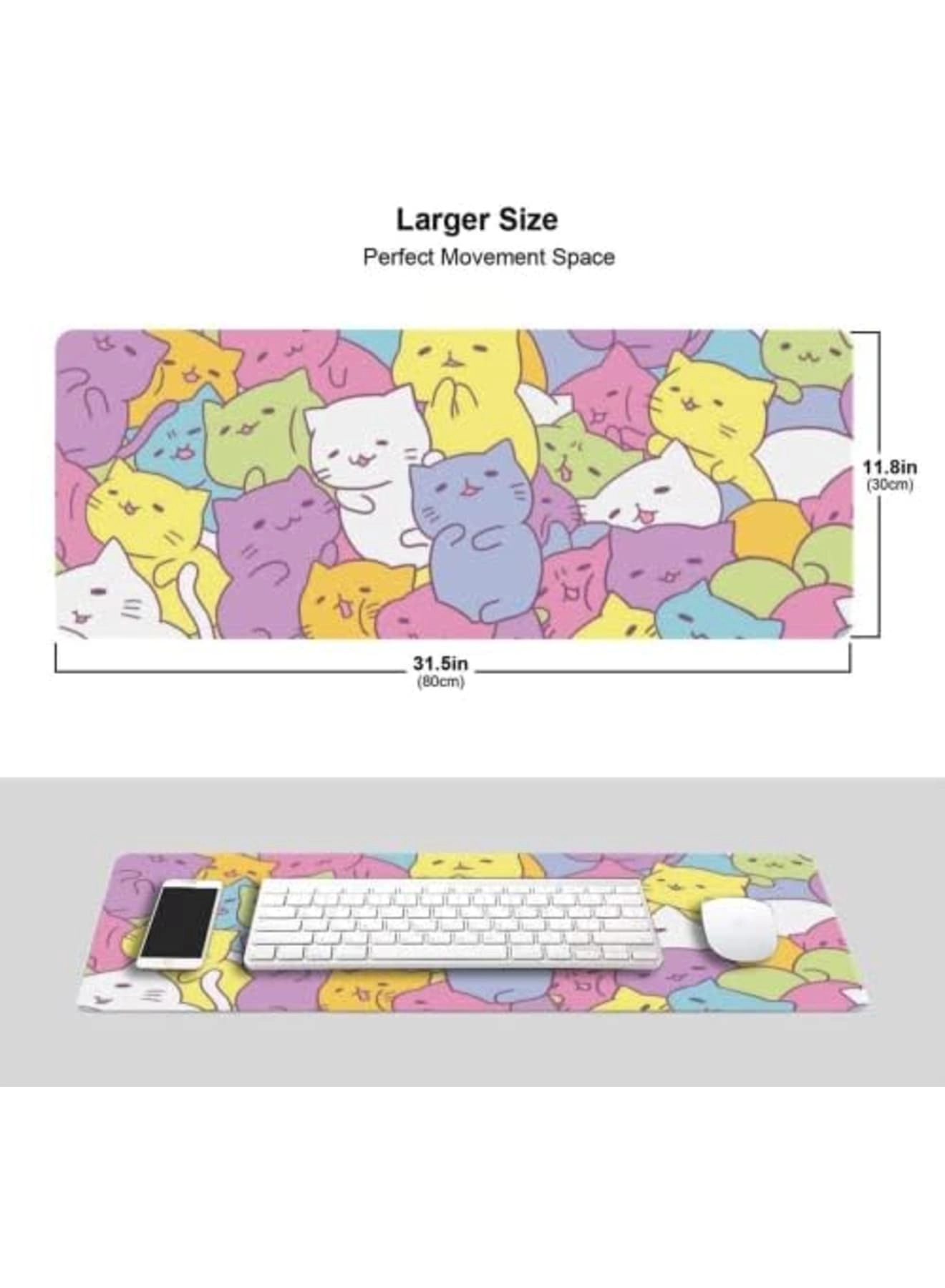 Cute Cat XL Gaming Mouse Pad - 80x30 cm