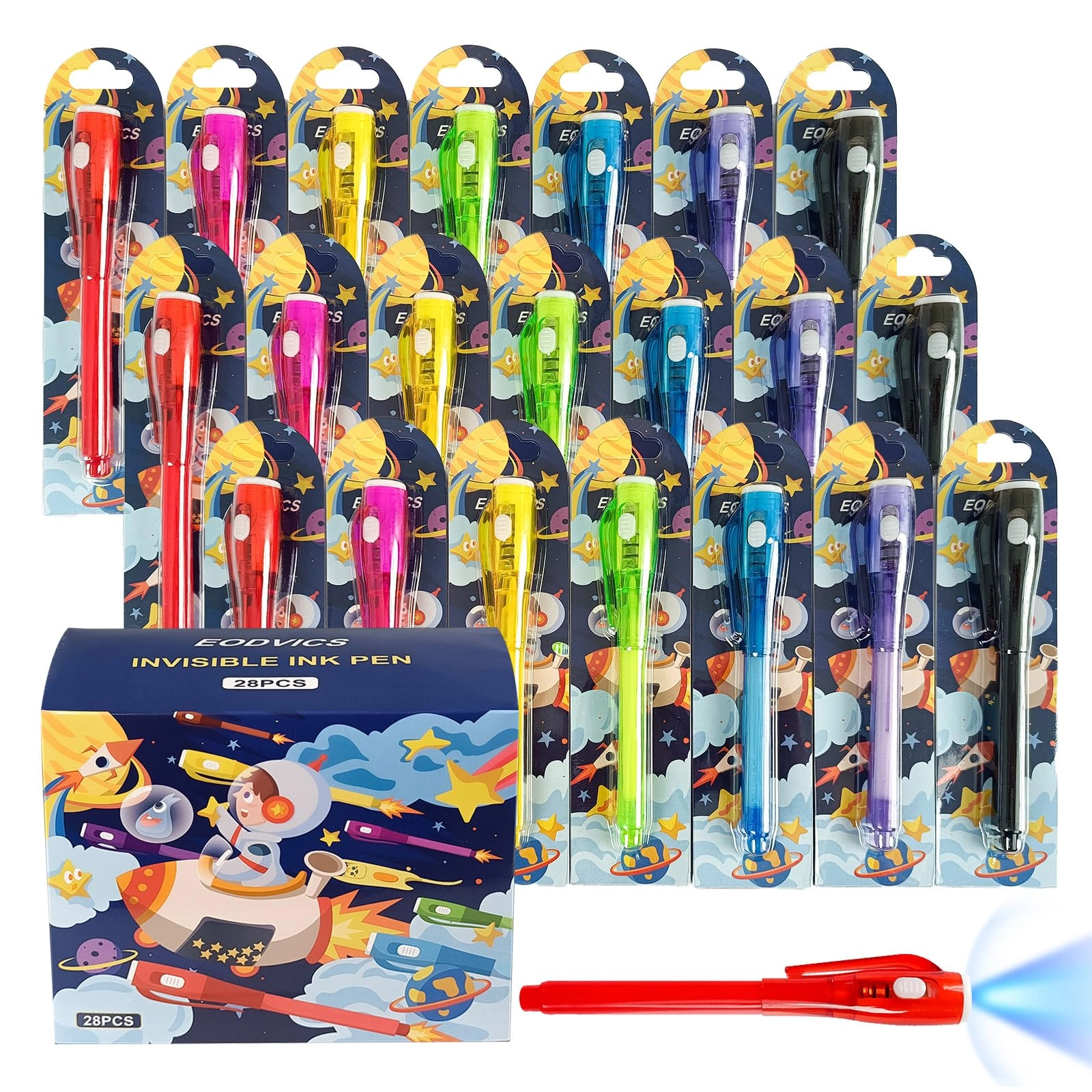 eodvics Invisible Ink Spy Pen - Multicolor ball tip