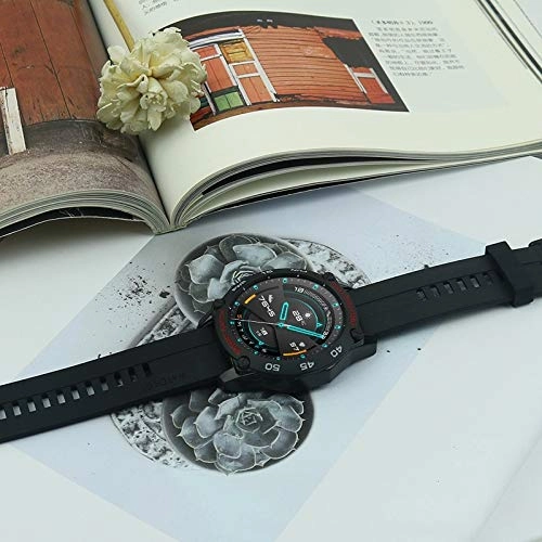 Full Body Case for Huawei Watch GT2 46mm - Waterproof Dust-proof Black+Grey Red TPU