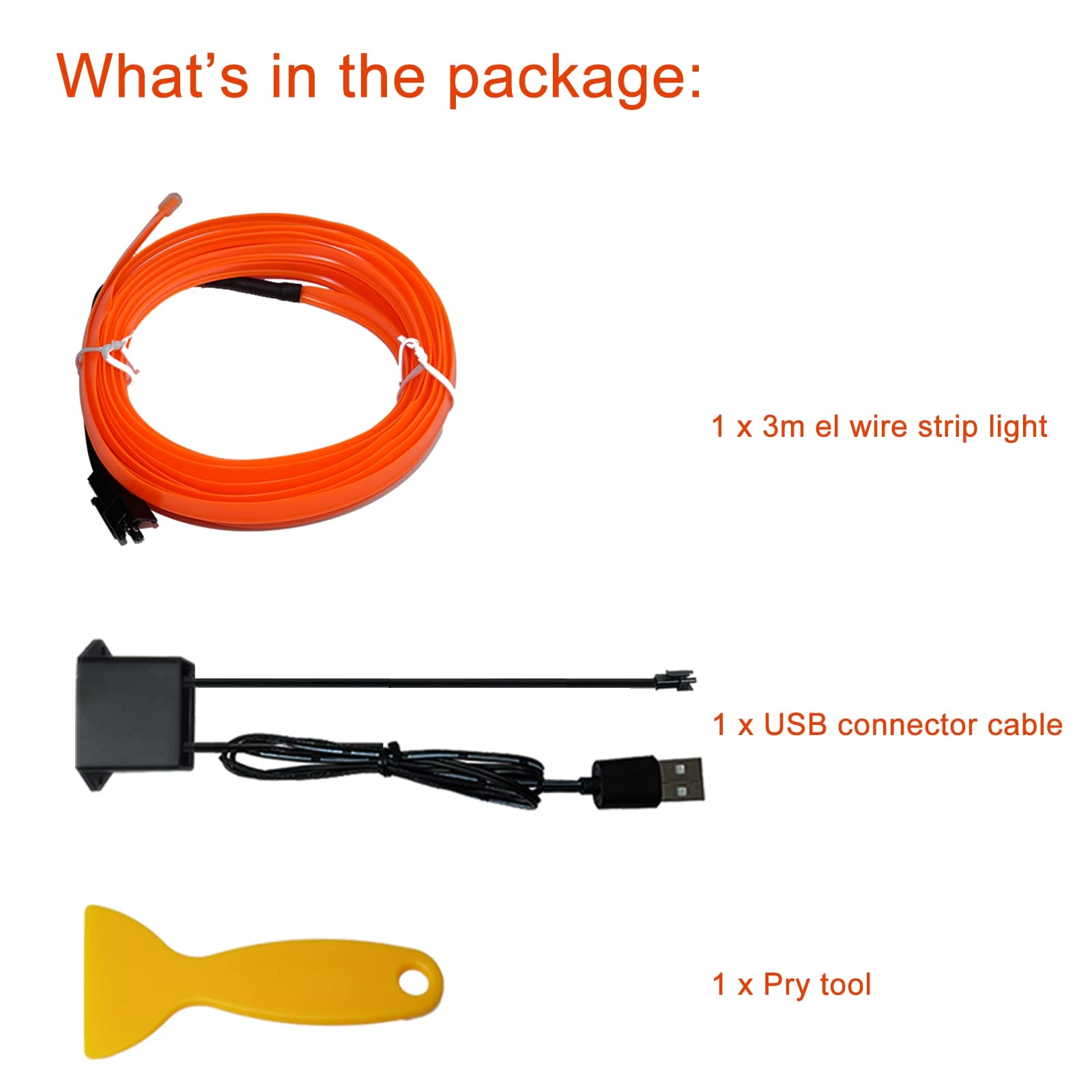 El Wire Interior Lights - 3m