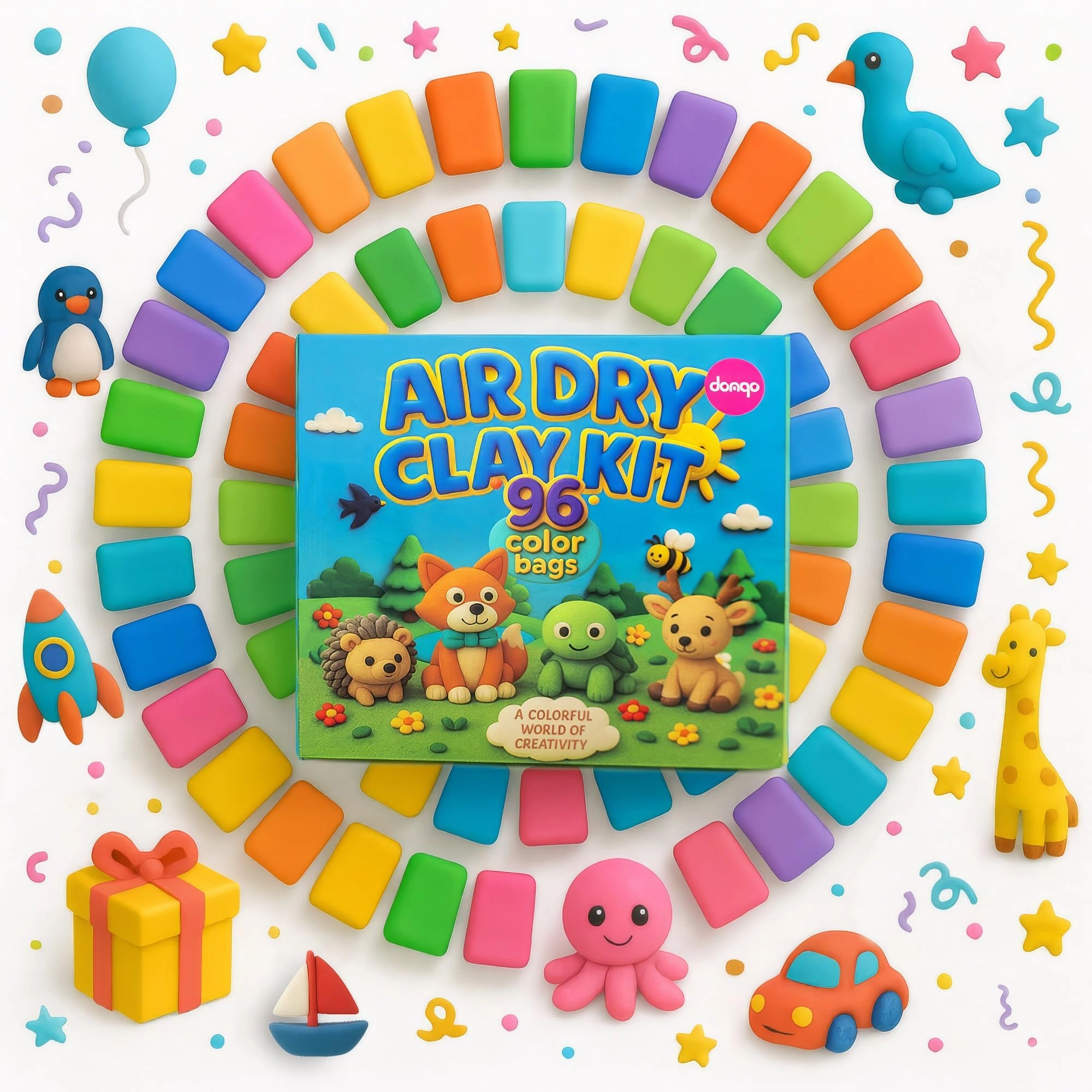 Air Dry Clay Kit - Clay 96 pcs.