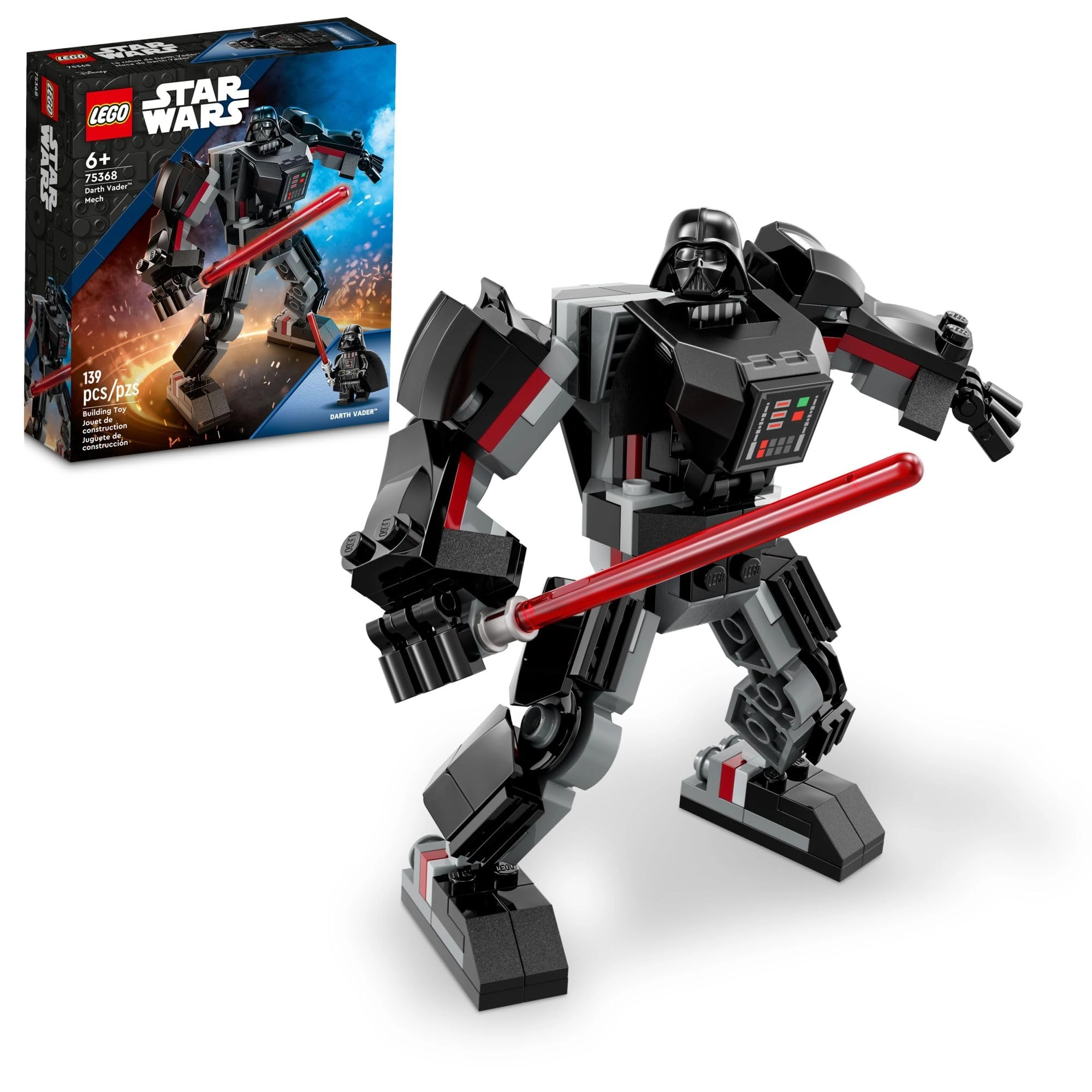 LEGO Darth Vader Mech (75368) - 139-piece Buildable Opening Cockpit