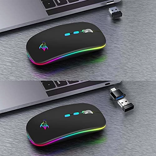 LED Slim Rechargeable Mouse - Wireless