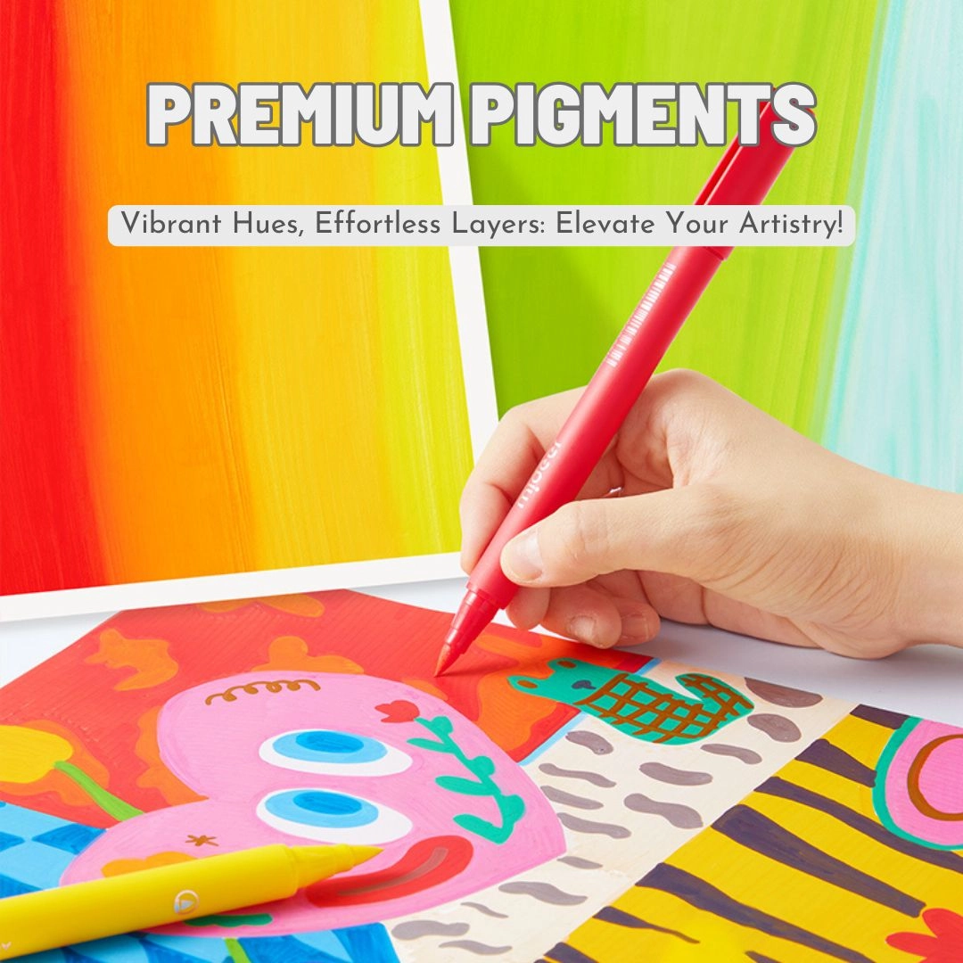 Round Nib Acrylic Markers - Multi Colour Round Nib