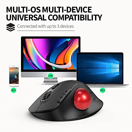 MT1 Trackball Mouse - Bluetooth Radio Frequency