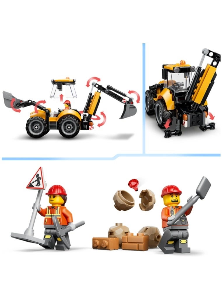 City Yellow Backhoe Loader
