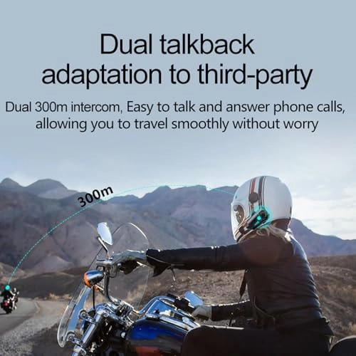 Motorcycle Helmet Bluetooth Headset - Bluetooth 5.3 IPX6 32H