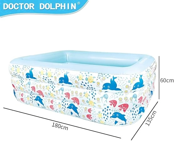 Inflatable Pool - 180 x 135 x 60 cm Ages 3+