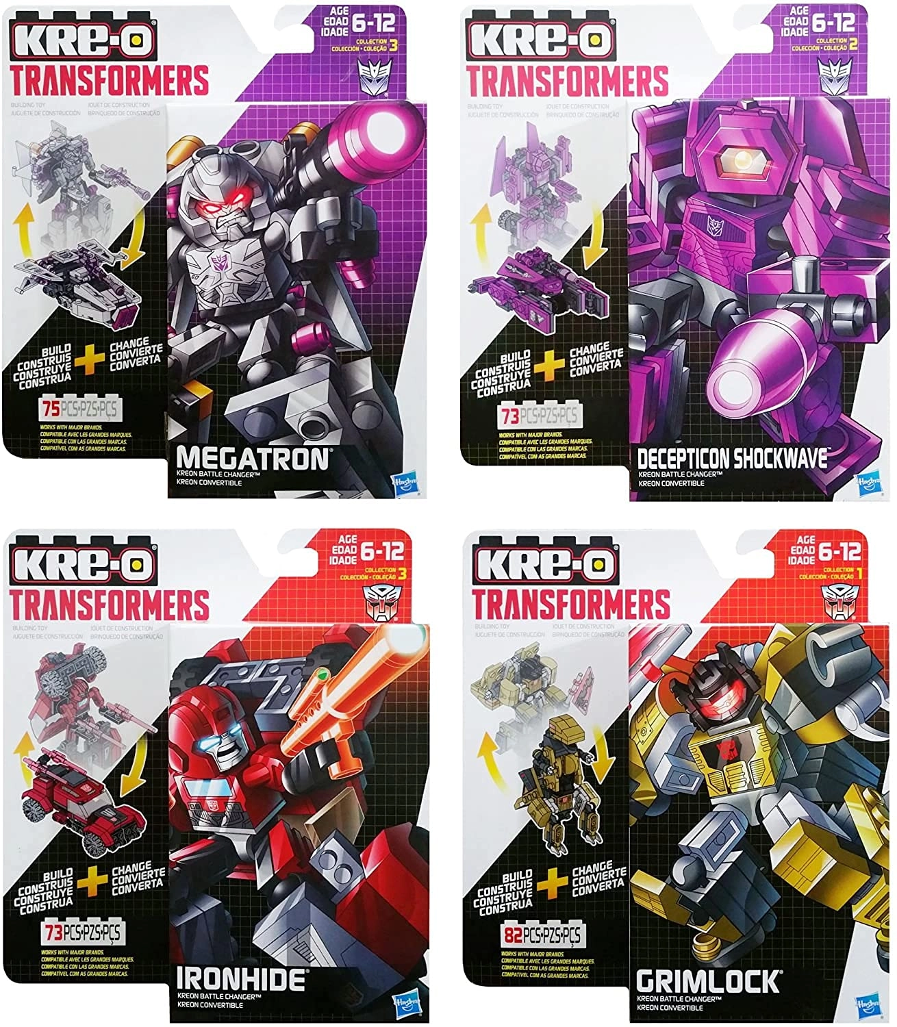 Kreo Transformers - Grimlock + Shockwave + Megatron + Ironhide (4 pcs.)