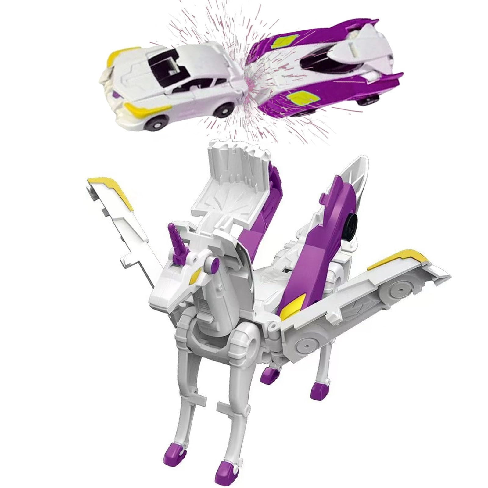 FOTN Unicorn Collision Transforming Cars - 2-in-1 Magnetic