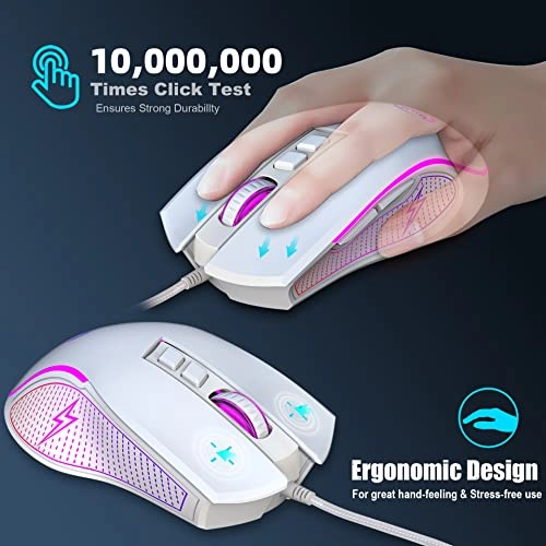 A867 RGB Backlit Optical Gaming Mouse - Wired