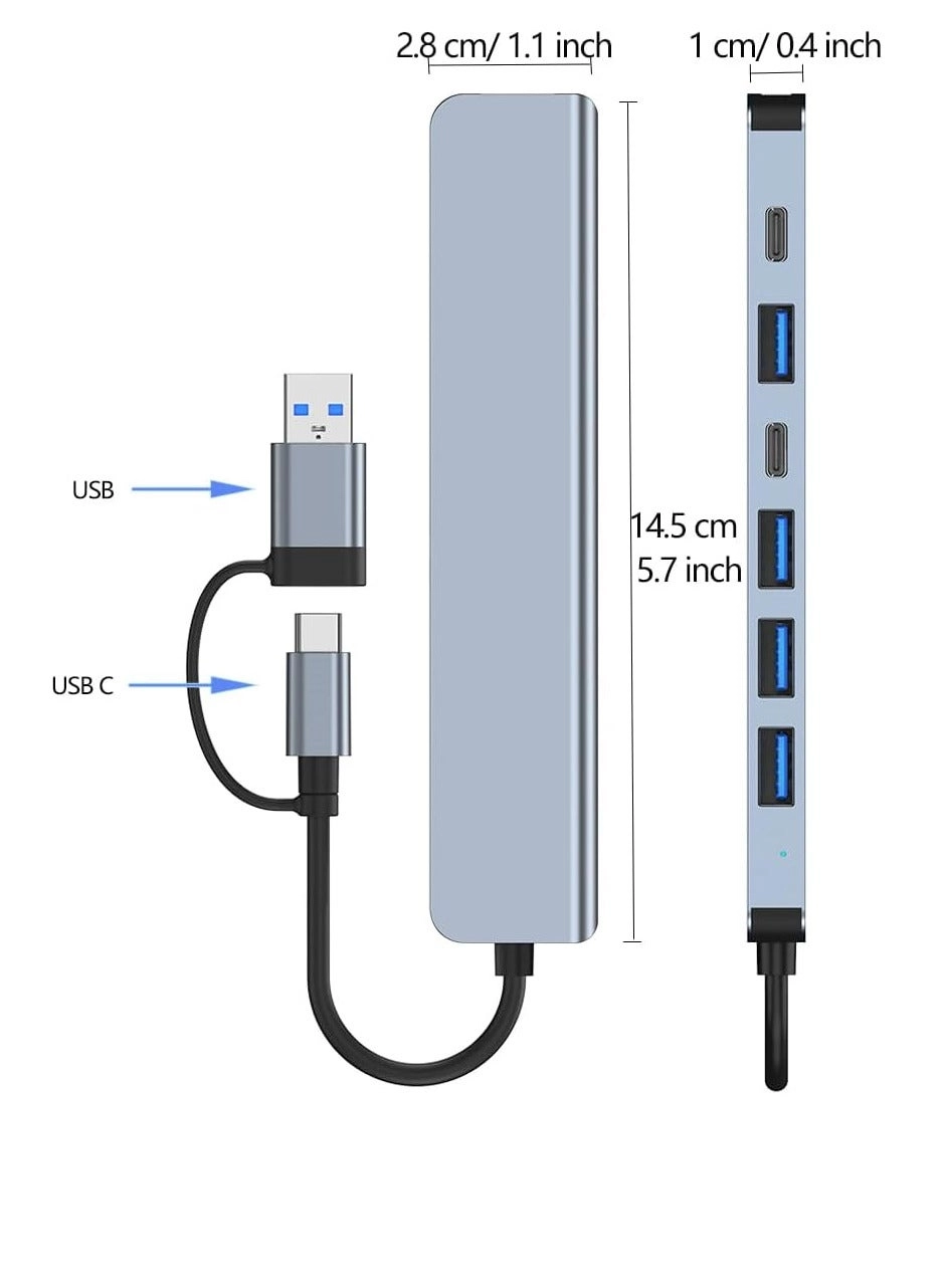 USB C Hub - 7 in 1 1 x USB 3.0