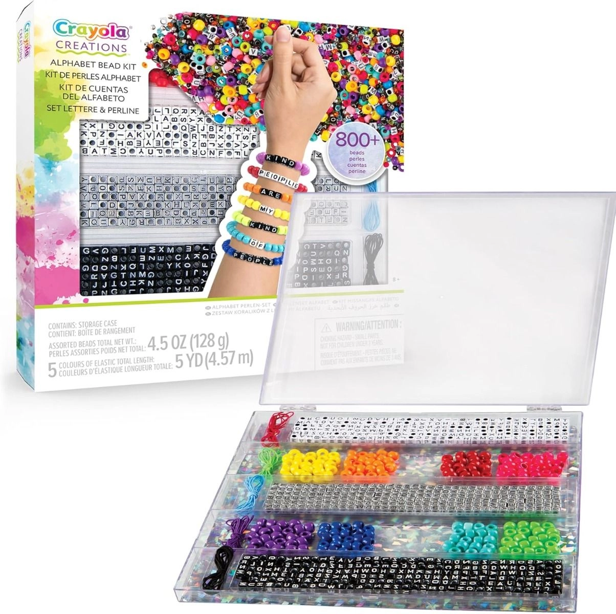Creations Personalized Letters Bracelet Making Kit - 800+ beads alphabet charms 8+
