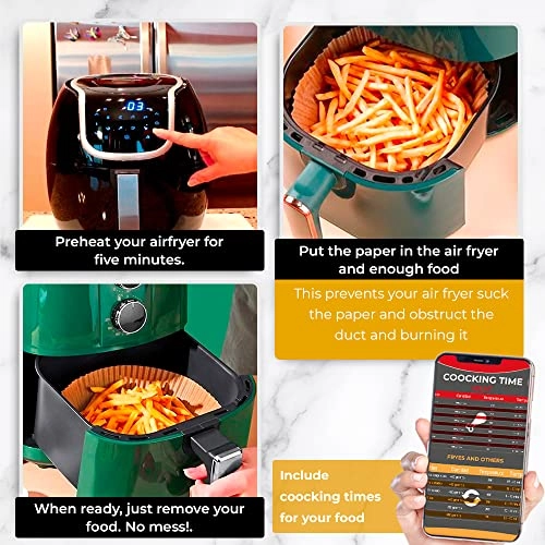 Air Fryer Paper - 100 Pieces