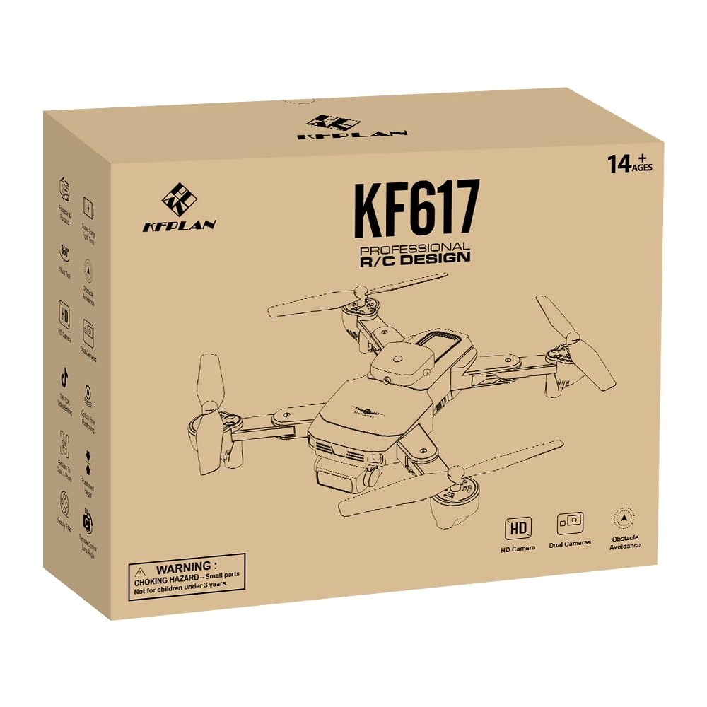 KFPLAN KF617 - 4K Dual Wide-Angle Camera Foldable GPS 20min Flight Time