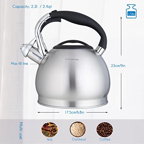 Whistling Stovetop Tea Kettle - 2.3 l