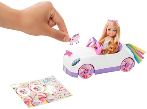 Chelsea Doll - 6 inch Blonde Unicorn Themed Car Ages 3+