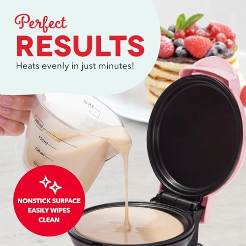 Mini Maker Electric Round Griddle - 4 Inch 350 watts Aqua