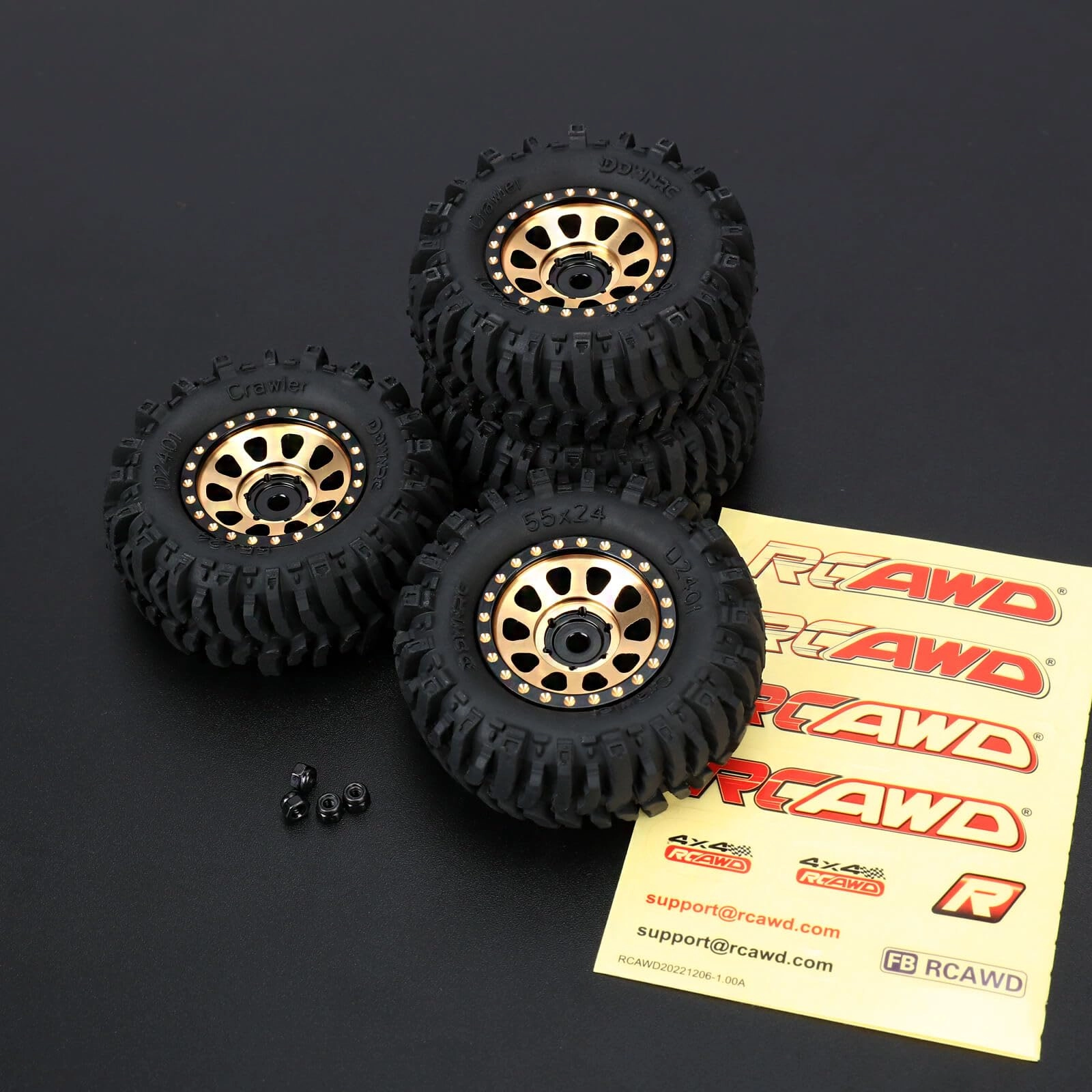 Hex Brass Wheels - 1/24 1/18