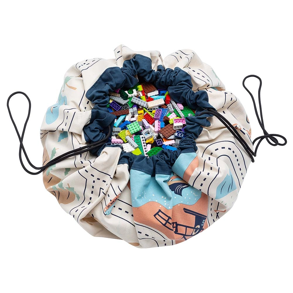 Playmat & Storage Bag - L.A. Road Map Suitable for 3 years and above