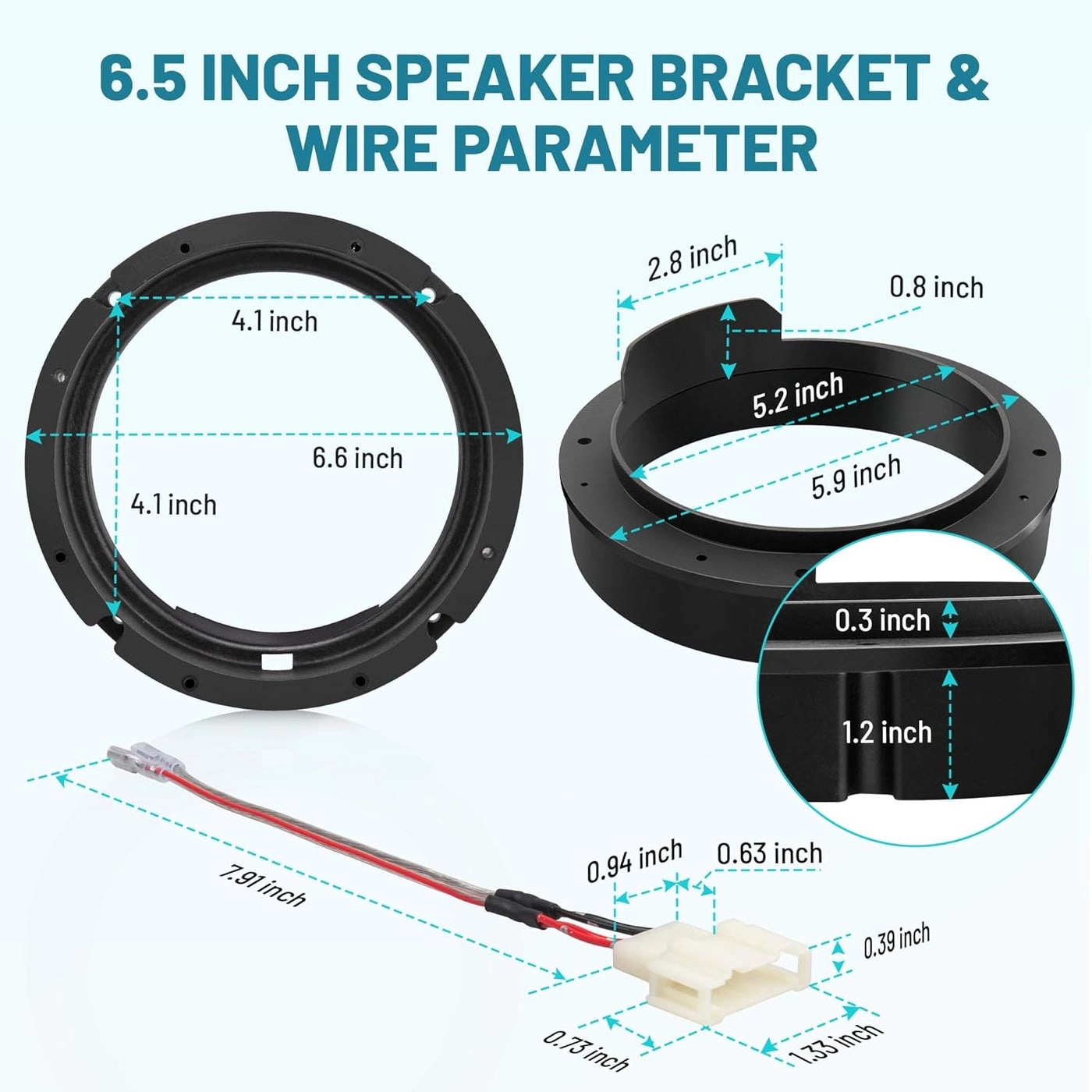 Door Speaker Adapter - 6.5-inch