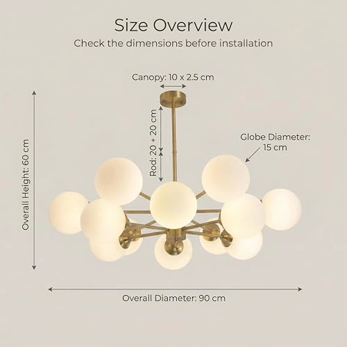 Sputnik Pendant Chandelier - Dimmable