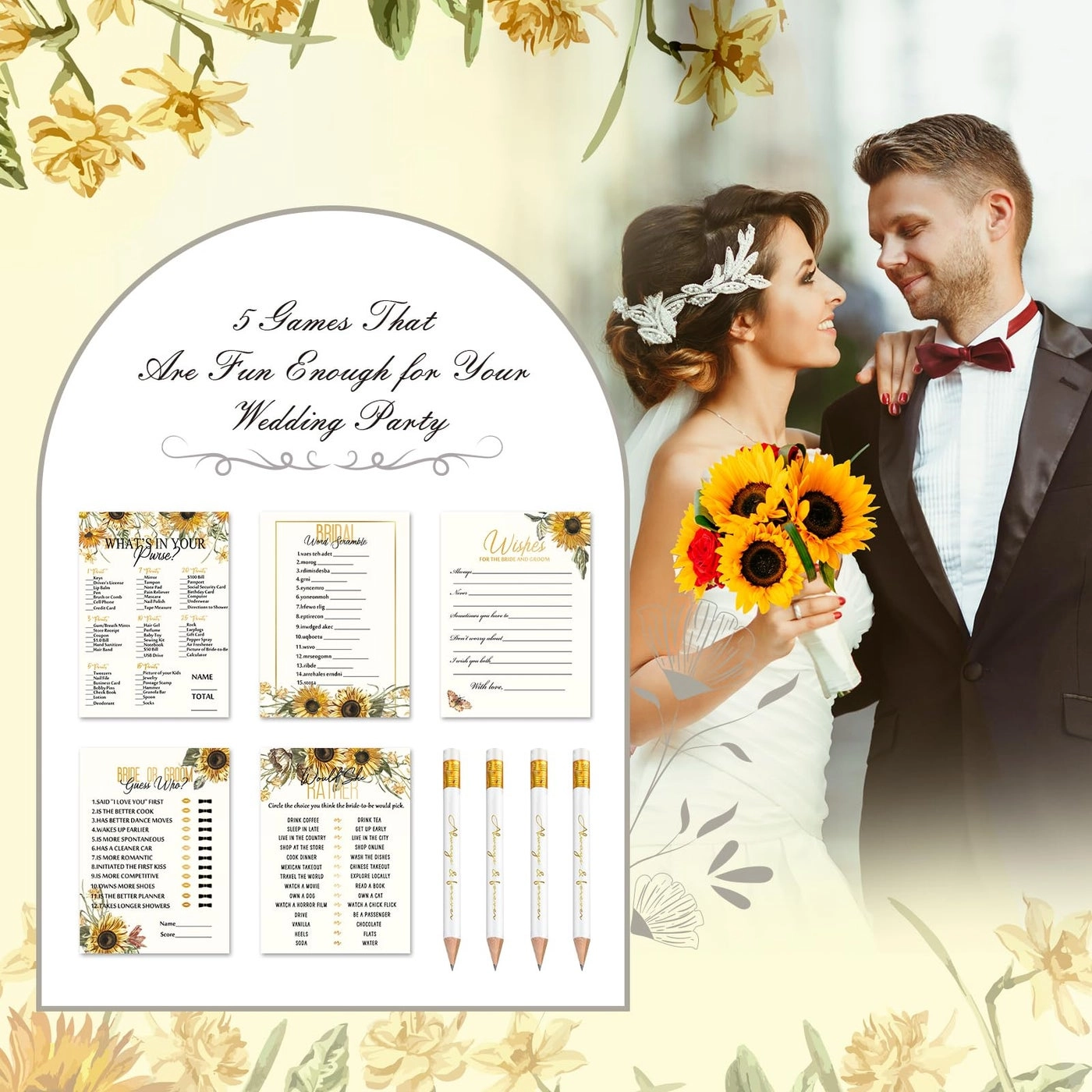 Bridal Shower Game Set - 220 Pieces