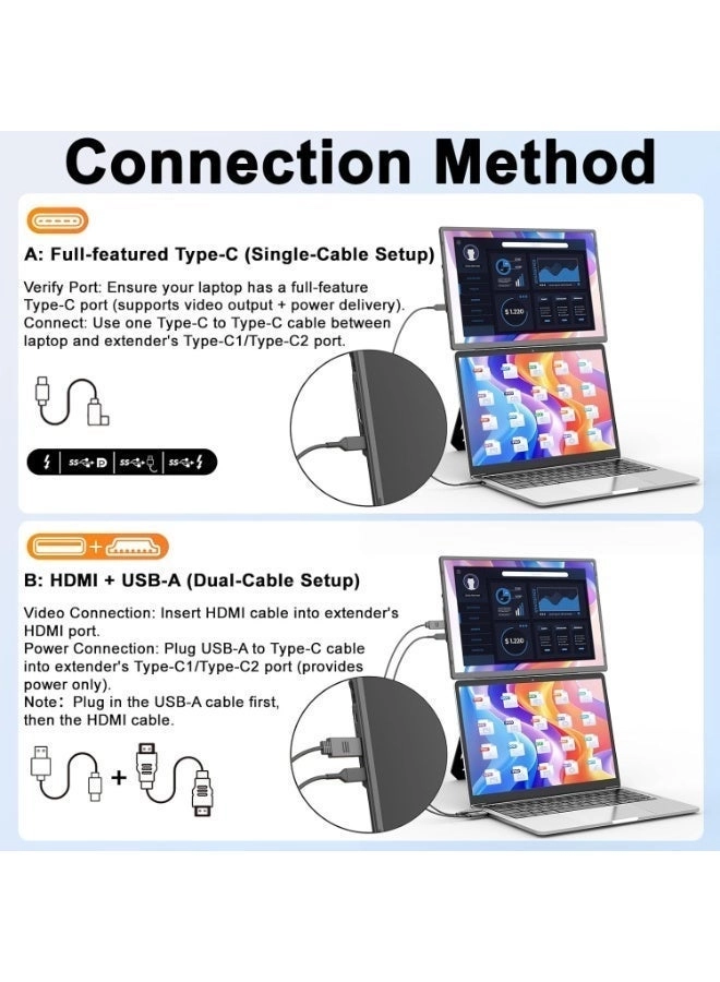 Portable Laptop Monitor Extender - V2-N2 16.1 Inches 1920 x 1200