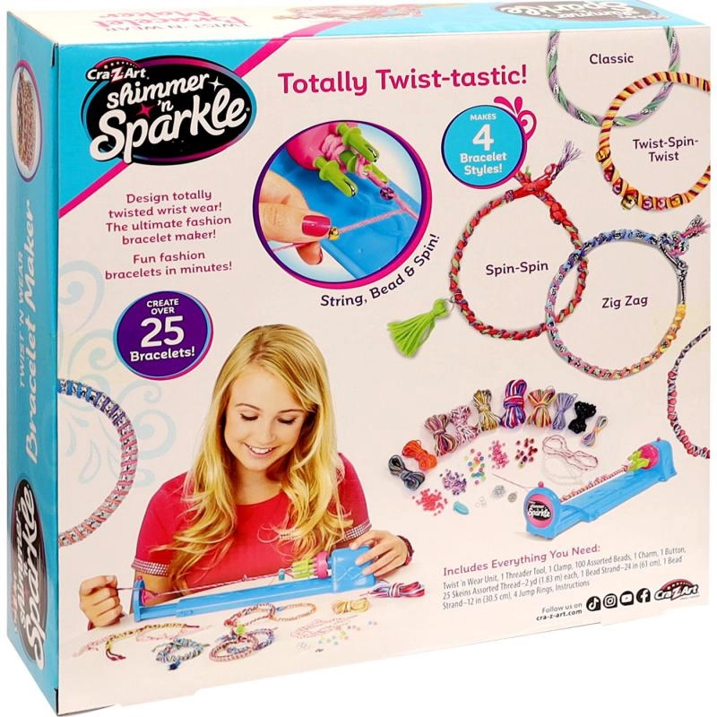 Shimmer 'n Sparkle Twist 'n Wear Fashion Neon - Bracelet Maker - Assorted Color Craft Activity Kit